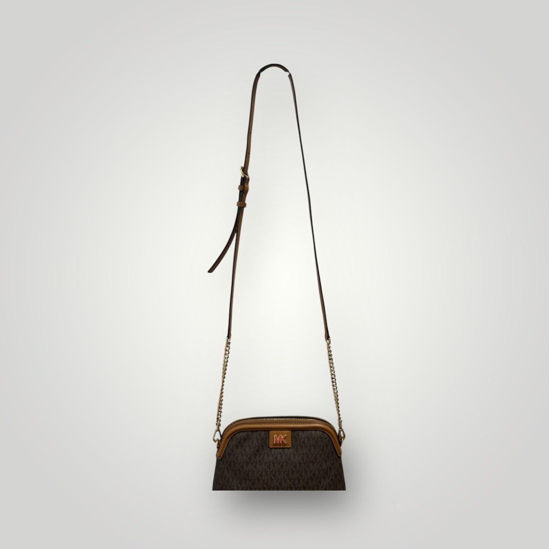 Brown Michael Kors Logo Crossbody Bag
